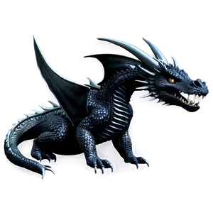 Majestic Black Dragon Png Irl25 PNG Image