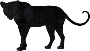 Majestic Black Lion Standing PNG Image