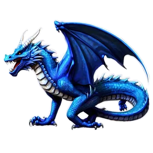 Majestic Blue Dragon Art Png 06252024 PNG Image