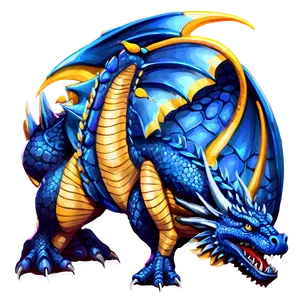 Majestic Blue Dragon Art Png Mmn46 PNG Image