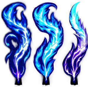 Majestic Blue Flames Png Kmh PNG Image