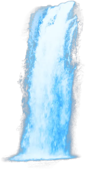 Majestic Blue Waterfall Isolated PNG Image