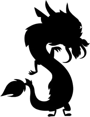 Majestic Dragon Silhouette PNG Image