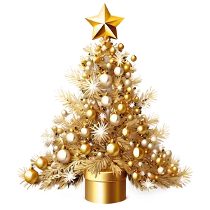 Majestic Full Gold Christmas Tree Png Drl17 PNG Image