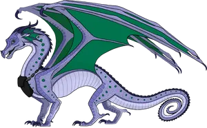 Majestic_ Green_ Dragon_ Illustration PNG Image