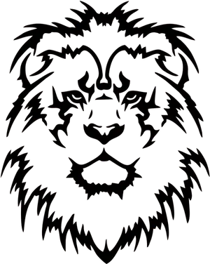 Majestic Lion Tattoo Design PNG Image