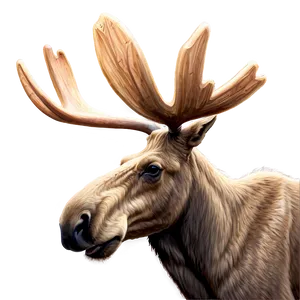 Majestic Moose Head Artwork Png 06292024 PNG Image