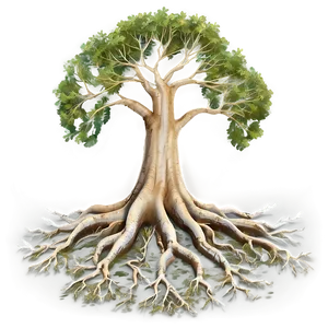 Majestic Oak Tree Roots Png Bnt PNG Image