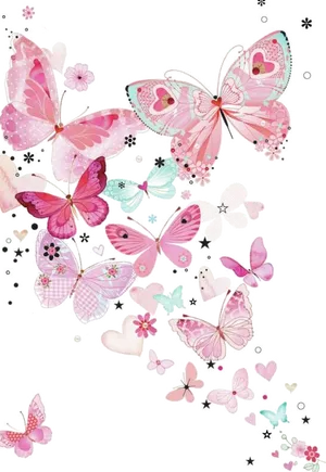 Majestic Pink Butterfly Amidst Nature PNG Image