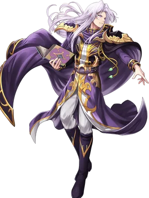 Majestic Purple Sorcerer PNG Image