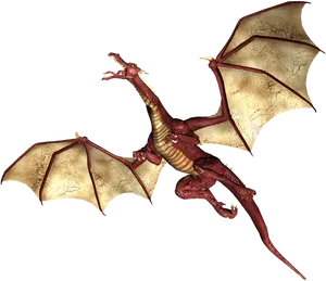 Majestic_ Red_ Dragon_ Illustration PNG Image