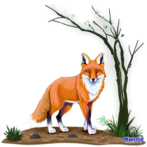 Majestic Red Fox Png Cdh PNG Image