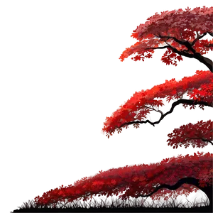 Majestic Red Tree Scene Png 06252024 PNG Image