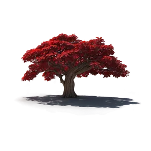 Majestic Red Tree Scene Png Puk PNG Image