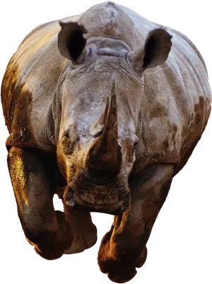 Majestic Rhino Portrait PNG Image