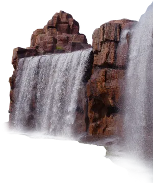 Majestic_ Rocky_ Waterfall.png PNG Image