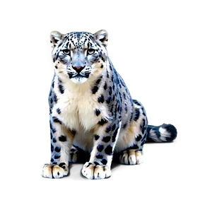 Majestic Snow Leopard Art Png 78 PNG Image