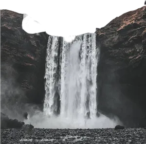 Majestic_ Waterfall_ Scenery PNG Image