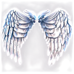 Majestic White Wings Illustration Png Bvi44 PNG Image