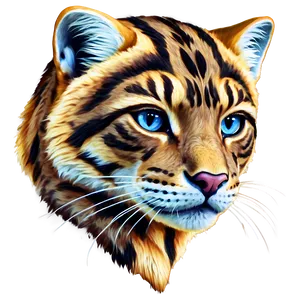 Majestic Wildcat Artwork Png 06132024 PNG Image