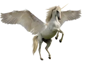 Majestic Winged Unicorn PNG Image