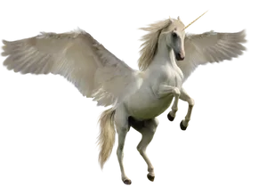 Majestic Winged Unicorn PNG Image