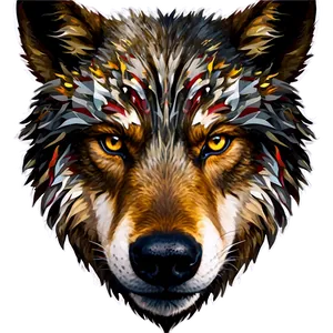 Majestic Wolf Face Art Png Gel89 PNG Image