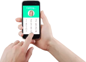 Making Phone Call Smartphone PNG Image