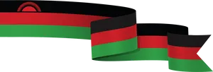 Malawi Flag Ribbon Graphic PNG Image