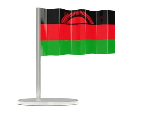 Malawi National Flag Display PNG Image