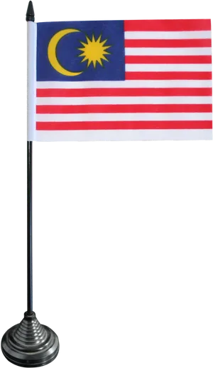 Malaysian Flag Desktop Display PNG Image