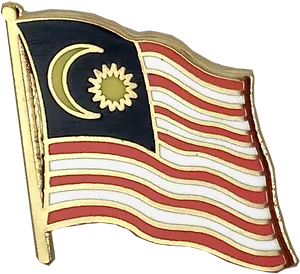 Malaysian Flag Lapel Pin PNG Image