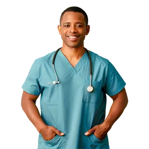 Male Nurse In Scrubs Png Wge93 PNG Image