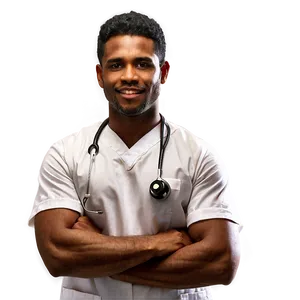 Male Nurse In Uniform Png Yur PNG Image