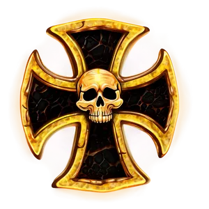 Maltese Cross With Skull Png Chm PNG Image