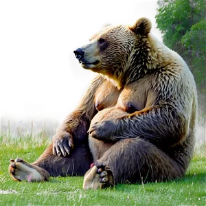 Mama Bear Meditation Relax Png 58 PNG Image