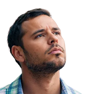 Man Concentrated On Thought Png Bel PNG Image