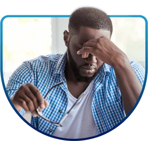 Man Experiencing Headache PNG Image