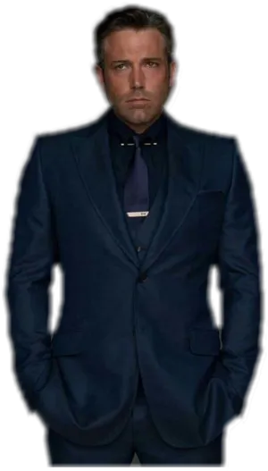 Man In Blue Suit PNG Image