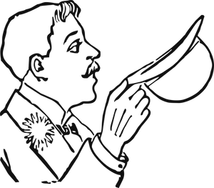 Man Tipping Hat Silhouette PNG