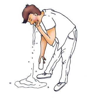 Man Vomiting Illustration PNG Image