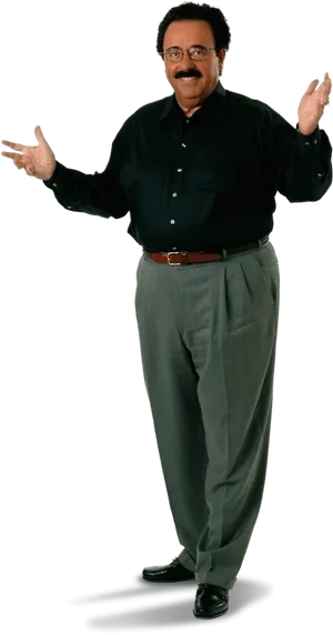 Man With Open Arms PNG Image