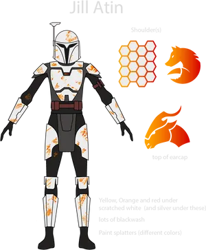 Mandalorian Armor Design Jill Atin PNG Image