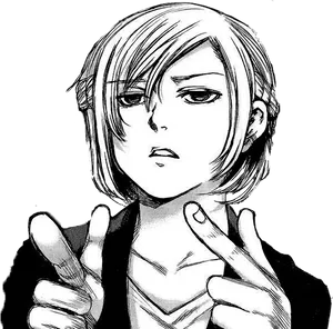 Manga_ Character_ Peace_ Sign PNG Image