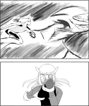 Manga Style Dramatic Encounter PNG Image