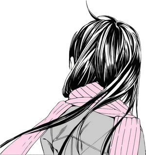 Manga Style Profile View PNG