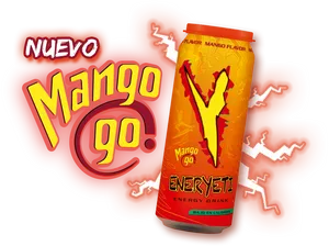 Mango Go Energy Drink Promotion PNG Image