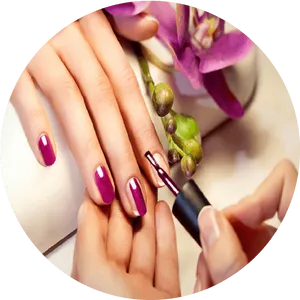 Manicure Process Purple Nail Polish PNG Image