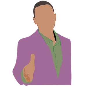 Manin Purple Jacket Vector PNG