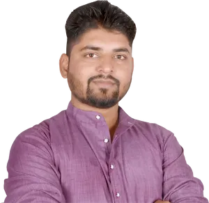 Manin Purple Kurta PNG Image